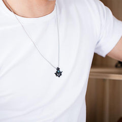 Stainless Steel King Queen Couple Necklace