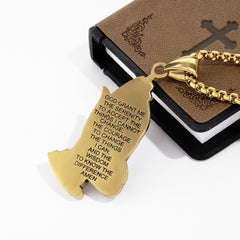 Stainless Steel Praying Hands Necklace
