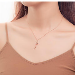 Stainless Steel Rose Gold Gourd Necklace