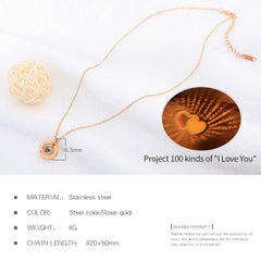 Stainless Steel Love Time Necklace