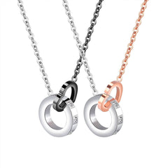 Love Asymmetric Stainless Steel Engagement Necklace For Women