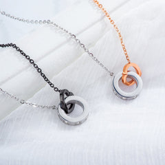 Love Asymmetric Stainless Steel Engagement Necklace For Women