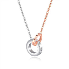Love Asymmetric Stainless Steel Engagement Necklace For Women