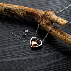 Stainless Steel Heart Urn Necklace