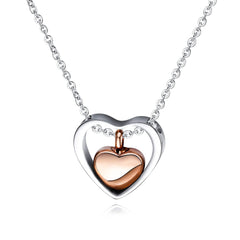 Stainless Steel Heart Urn Necklace