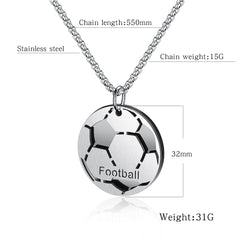 Stainless Steel Football Necklaces