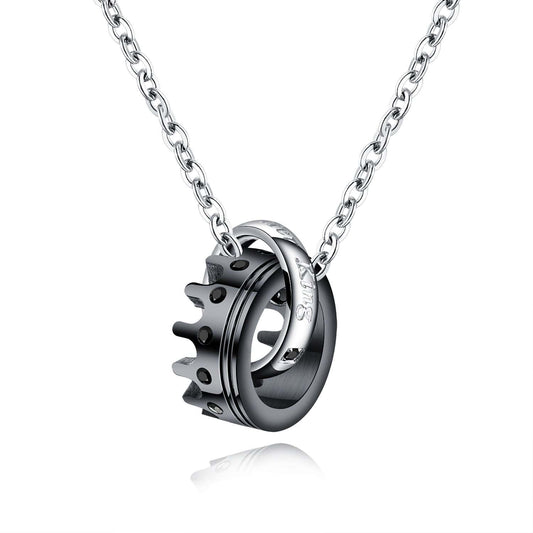 Stainless Steel Her King And His Queen Necklace