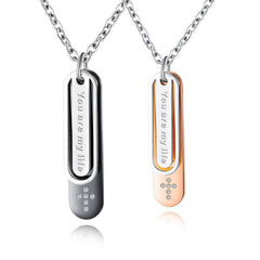 Stainless Steel Couple Friendship Necklace