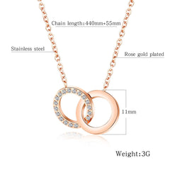 Stainless Steel Circle Necklace For Women