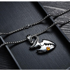 Stainless Steel Silver Shark Necklace