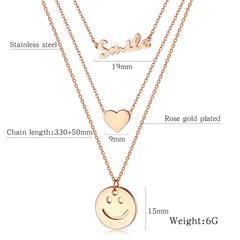 Stainless Steel Multi Layered Chain Necklace