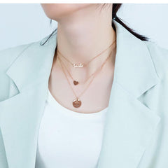 Stainless Steel Multi Layered Chain Necklace