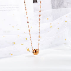 Stainless Steel Rose Gold Bead Necklace
