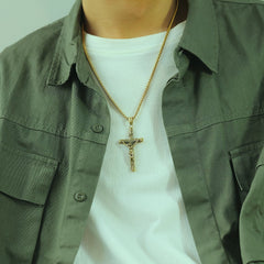 Stainless Steel Crucifix Cross Necklace