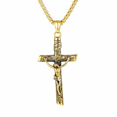 Stainless Steel Crucifix Cross Necklace