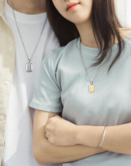 Stainless Steel Promise Necklace For Couple