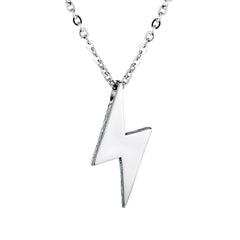 Stainless Steel Lightning Bolt Necklace