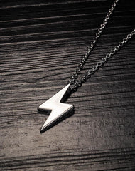 Stainless Steel Lightning Bolt Necklace