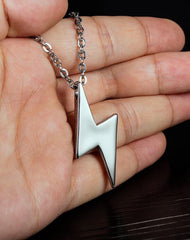 Stainless Steel Lightning Bolt Necklace