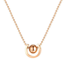 Stainless Steel Rose Gold Women'S Necklace