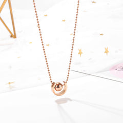Stainless Steel Rose Gold Women'S Necklace