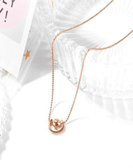 Stainless Steel Rose Gold Women'S Necklace