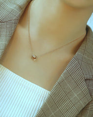 Stainless Steel Rose Gold Women'S Necklace