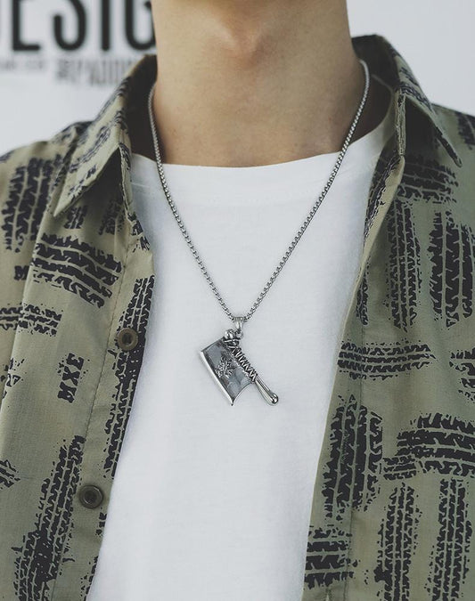Men's Steel Kitchen Knife Necklace