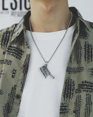 Men's Steel Kitchen Knife Necklace