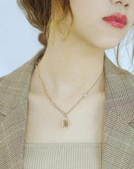 Stainless Steel Lock Chain Necklace