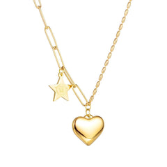 Stainless Steel Love Heart Chain Necklace