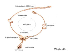 Stainless Steel Rose Gold Anklet