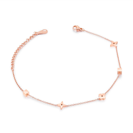 Stainless Steel Rose Gold Anklet Bracelet