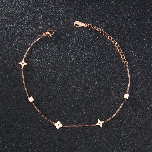 Stainless Steel Rose Gold Anklet Bracelet