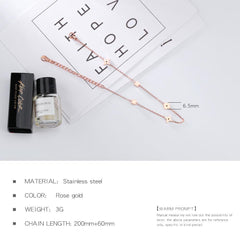 Stainless Steel Rose Gold Anklet Bracelet