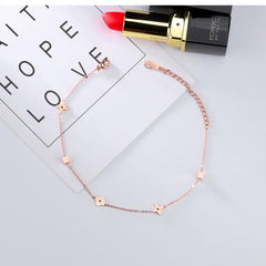Stainless Steel Rose Gold Anklet Bracelet