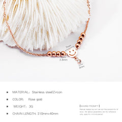 Stainless Steel Rose Gold Anklet Bracelet