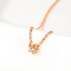 Stainless Steel Rose Gold Star Anklet