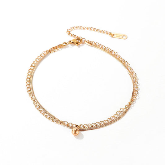 Stainless Steel Rose Gold Anklet