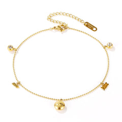 Stainless Steel Rose Gold Kiss Me Anklet Bracelet