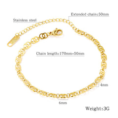 Stainless Steel Gold Ancklet