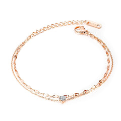 Stainless Steel Gold and Rose Gold Anklet