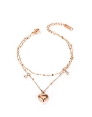 Stainless Steel Women Layer Chain Anklet