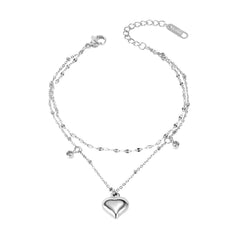 Stainless Steel Women Layer Chain Anklet