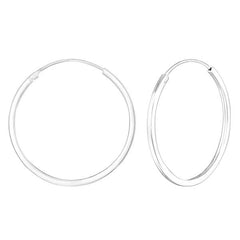 Silver Hoop Earrings 30mm