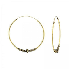 Silver 45mm Bali Hoops