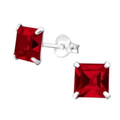 Silver Square Earrings
