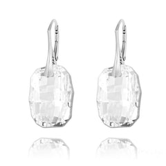 Sterling Silver white Crystal Pendant Necklace Jewellery Set