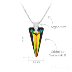 Silver Pendant Necklace Jewellery Set Vitrail Medium