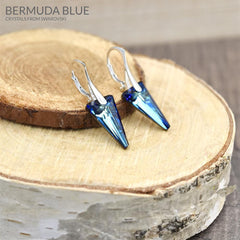 Blue Silver Earrings